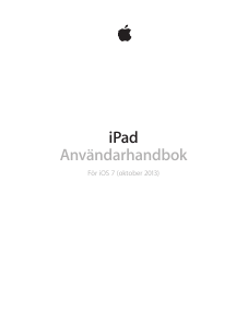 Bruksanvisning Apple iPad (iOS 7) Tablet