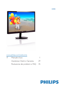 Manuale Philips 244E5QHAD Monitor LED