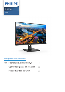 Használati útmutató Philips 245B1 LED-es monitor