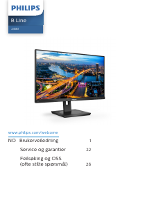 Bruksanvisning Philips 245B1 LED-skjerm