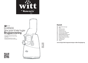 Brugsanvisning Witt B6100 by Kuvings Saftpresser