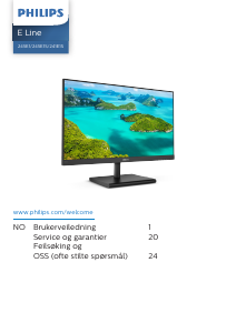 Bruksanvisning Philips 245E1S LED-skjerm