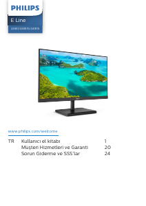 Kullanım kılavuzu Philips 245E1S LED ekran