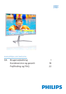 Brugsanvisning Philips 246E7QDSW LED-skærm