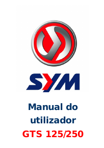 Manual SYM GTS 125 Motoneta