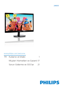 Kullanım kılavuzu Philips 246V5LHAB LED ekran