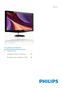 Manuale Philips 248C3LHSB Monitor LED