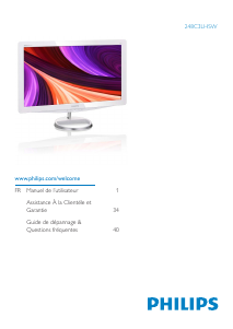 Mode d’emploi Philips 248C3LHSW Moniteur LED