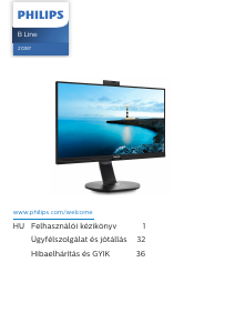 Használati útmutató Philips 272B7QUBHEB LED-es monitor