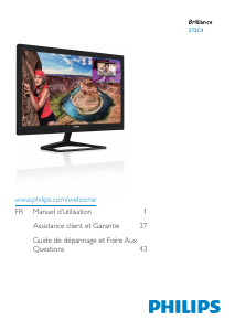 Mode d’emploi Philips 272C4QPJKAB Moniteur LED