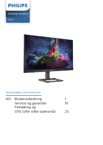 Bruksanvisning Philips 272E1GAEZ LED-skjerm