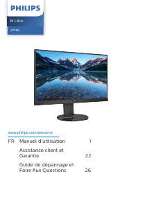 Mode d’emploi Philips 273B9 Moniteur LED