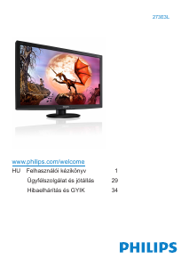 Használati útmutató Philips 273E3LHSB LED-es monitor