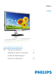 Mode d’emploi Philips 273P3QPYEB Moniteur LED