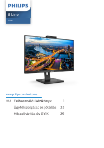 Használati útmutató Philips 275B1H LED-es monitor