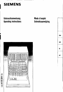 Manual Siemens SE23200 Dishwasher