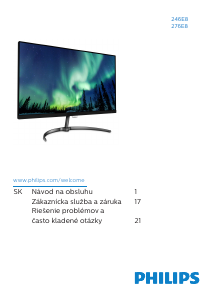 Návod Philips 276E8FJAB LED monitor