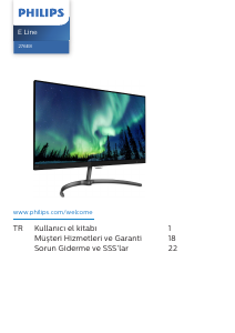 Kullanım kılavuzu Philips 276E8VJSB LED ekran