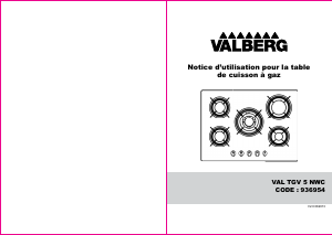Mode d’emploi Valberg VAL TGV 5 NCW Table de cuisson