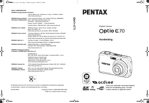 Handleiding Pentax Optio E70 Digitale camera
