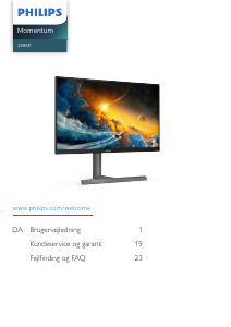 Brugsanvisning Philips 278M1R Momentum LED-skærm