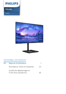 Mode d’emploi Philips 279C9 Moniteur LED