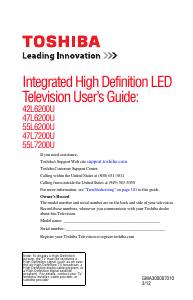 Manual Toshiba 55L7200U LED Television