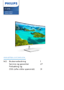 Bruksanvisning Philips 322E1C LED-skjerm