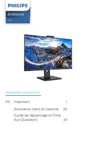 Mode d’emploi Philips 326P1H Brilliance Moniteur LED