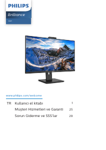 Kullanım kılavuzu Philips 326P1H Brilliance LED ekran