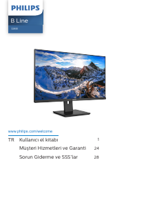 Kullanım kılavuzu Philips 328B1 B Line LED ekran