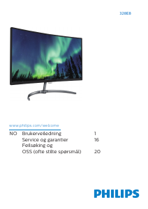 Bruksanvisning Philips 328E8QJAB5 LED-skjerm