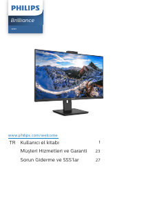 Kullanım kılavuzu Philips 329P1H Brilliance LED ekran