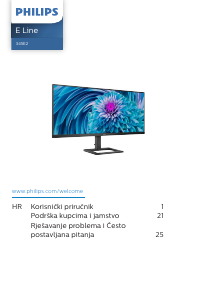 Priručnik Philips 345E2AE E Line LED zaslon