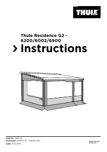 Hướng dẫn sử dụng Thule Residence G2 6002 Mái hiên