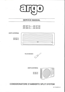 Manuale Argo AW209CL Condizionatore d’aria