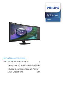 Mode d’emploi Philips 349P7FUBEB Moniteur LED