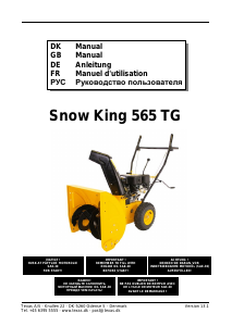 Руководство Texas Snow King 565 TG Снегоуборочная машина