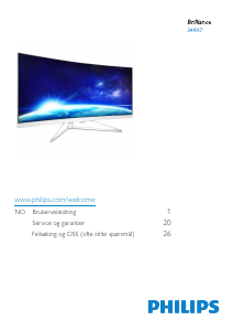 Bruksanvisning Philips 349X7FJEW LED-skjerm