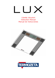 Manual de uso Termozeta 85852 Lux Báscula