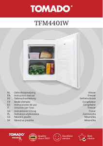 Manual Tomado TFM4401W Freezer