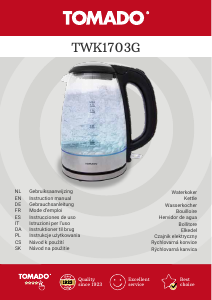 Bedienungsanleitung Tomado TWK1703G Wasserkocher