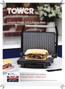 Manual Tower T27009 Contact Grill