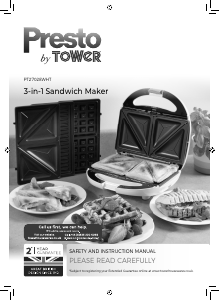 Manual Tower PT27028WHT Contact Grill