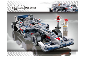 Bruksanvisning Sluban set M38-B0352 Formula 1 Silver racerbil