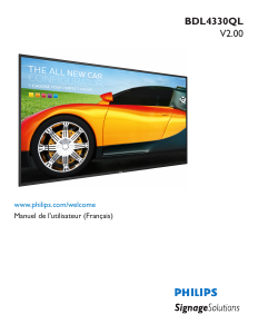 Mode d’emploi Philips BDL4330QL Moniteur LED