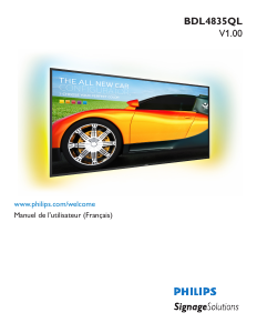 Mode d’emploi Philips BDL4835QL Moniteur LED