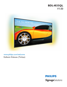 Kullanım kılavuzu Philips BDL4835QL LED ekran