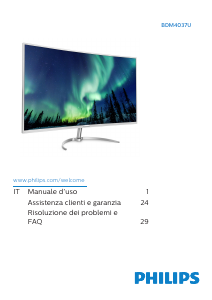 Manuale Philips BDM4037UW Monitor LED