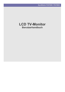 Bedienungsanleitung Samsung P2270HD SyncMaster LCD monitor